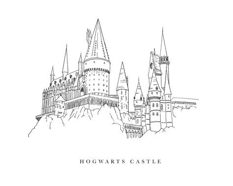 Dibujos Para Colorear E Imprimir Del Castillo Hogwarts