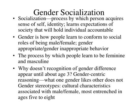 Ppt Gender Socialization Powerpoint Presentation Free Download Id257230