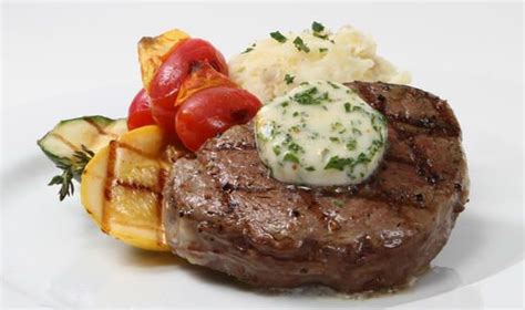 Melt butter in heavy large saucepan over medium heat. Beef Tenderloin with Herb Citrus Butter and mashed potatoes, with grape tomatoes and yellow ...