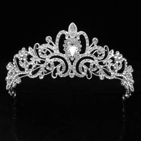 8 Designs Silver Rhinestone Wedding Bridal Tiara Crowns For Girlwomen Pageant Crown Hair