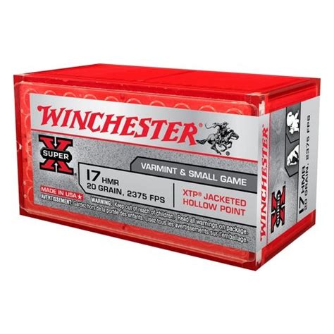 500rds Of Winchester Super X 17 Hmr 20 Grain Xtp Jacketed Hollow Point