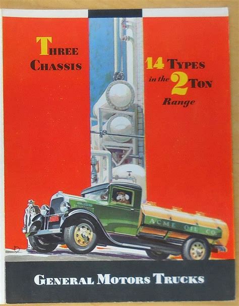 This Is An Original Brochure Not A Copy Or Reproduction 1930 Gmc 2