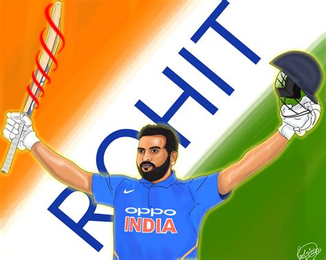 Artstation Sketch Indian Cricketer Rohit Sharma