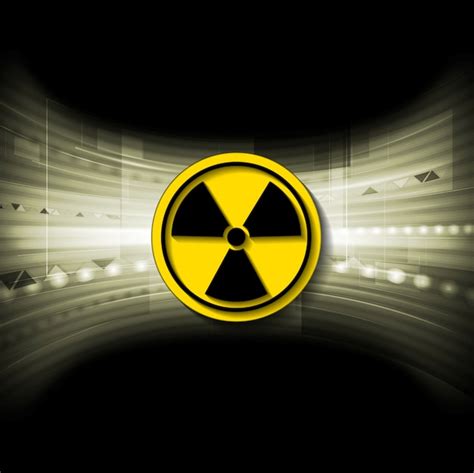 Premium Vector Tech Background With Radioactive Symbol