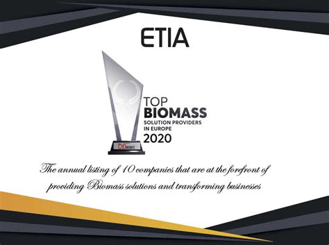 Vow ASA: ETIA top 10 biomass solution provider in Europe 2020 | Vow