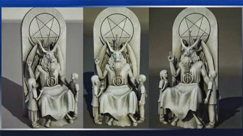 The Pagan Corner With Sin And Cu Baphomet Sitting In A Pentagram Adorned Throne With Smiling