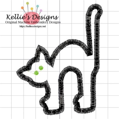 Black Cat Applique Kellies Designs