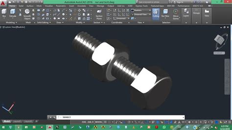 How To Create Nut And Bolt In Autocad Youtube
