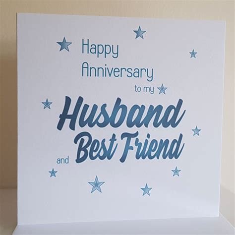 Happy Anniversary To My Husband And Best Friend Lea Stationery