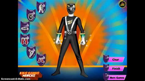 Power Rangers Megaforce Dress Up Game Youtube