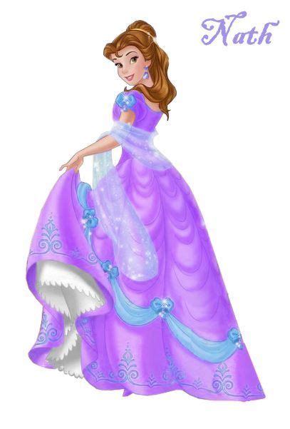 Belle In Her New And Beautiful Purple And Light Blue Dress Disneyland