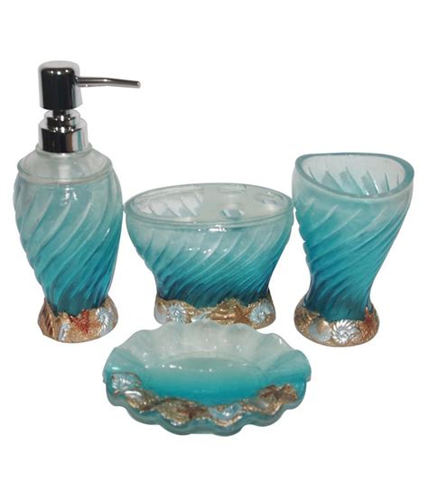 Frequent special offers and discounts up to 70% off for all products! Virat Furniture Turquoise Acrylic Bath Accessories - Set ...