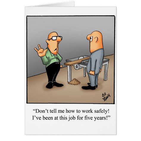 Work Safety Greeting Card Humour Blank Zazzleca