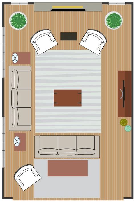 T shaped living room layout. Tips for Updating your Living Room Arrangement ...
