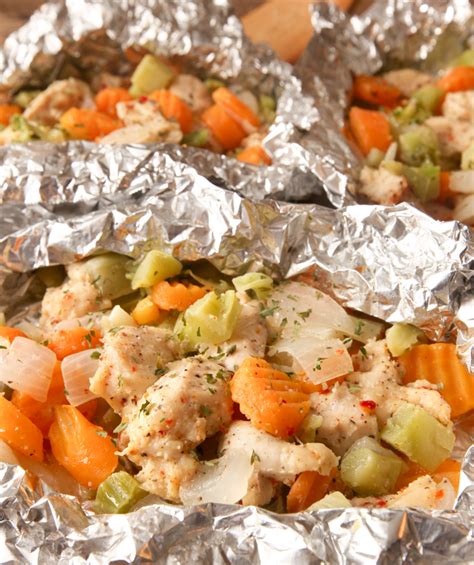 Wrap the bacon around the tenderloin in a spiral so it. Italian Chicken & Vegetable Foil Packets - Fiveopia