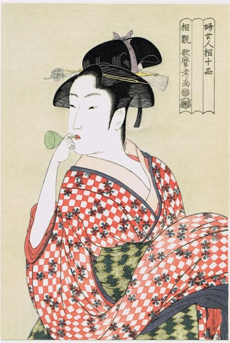 japanese ukiyo e woodblock print utamaro a woman etsy