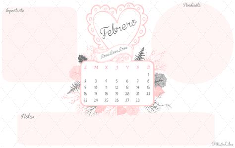 Pitis And Lilus Calendario Imprimible Y Fondo Pantalla Febrero 2015
