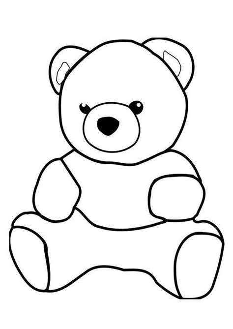 Dibujo para colorear oso Ilustración Imágenes para escuelas y