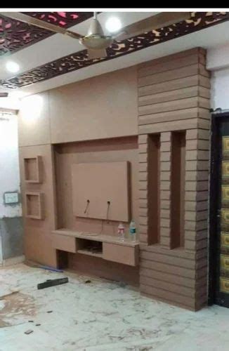Mdf Wall Mounted Wooden Lcd Tv Cabinet Unit For Home At Rs 1250sq Ft