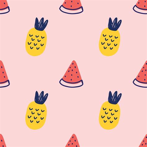Cute Handraw Fruits Seamless Pattern Vector For Wrapping Paper 11428443