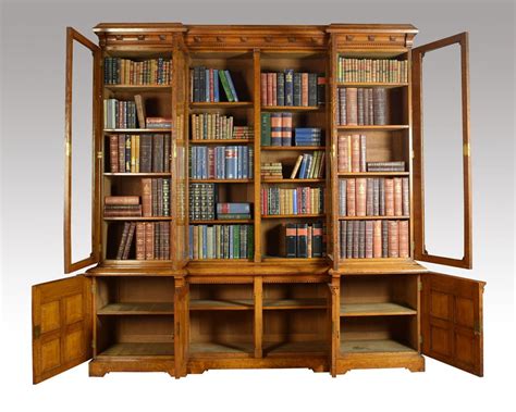 Large Oak Four Door Bookcase Antiques Atlas