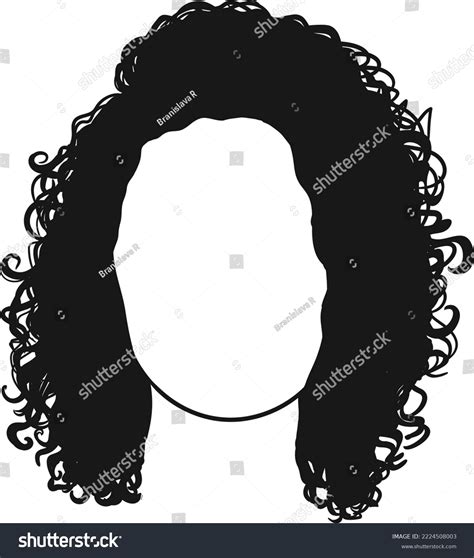 Girl Curly Hair Vector Isolated Stock Vector Royalty Free 2224508003