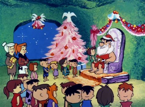 Fred As Macyrock S Santa Claus 1964 Flintstone Christmas Classic Cartoons Flintstones