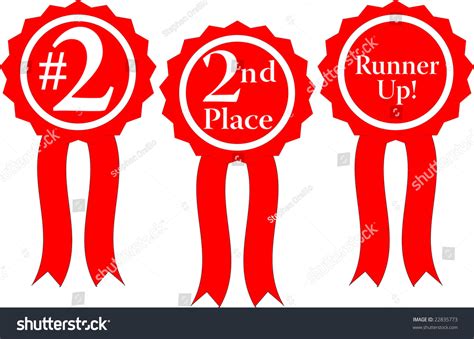 Three Red Ribbon Awards 2 2nd Stock Vector 22835773 Shutterstock