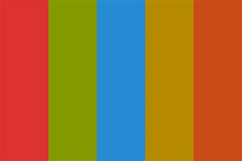 Sol Red Green Blue Yellow Orange Color Palette Colorpalette