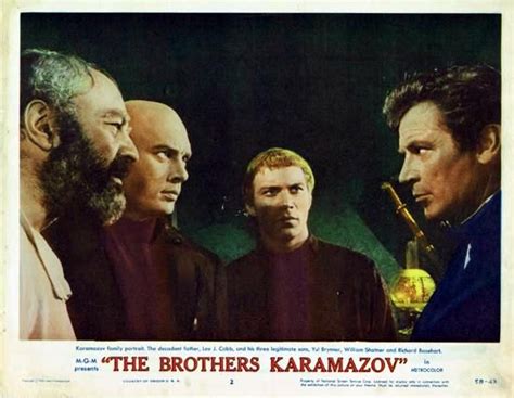 Yul brynner, maria schell, as katya and others. THE BROTHERS KARAMAZOV 1958 Lobby Card 2 Yul Brynner