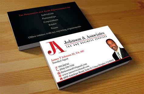 Download 241 accountant business card free vectors. Accounting Business Card Design for Johnson & Associates Tax Services by Hardcore Design ...