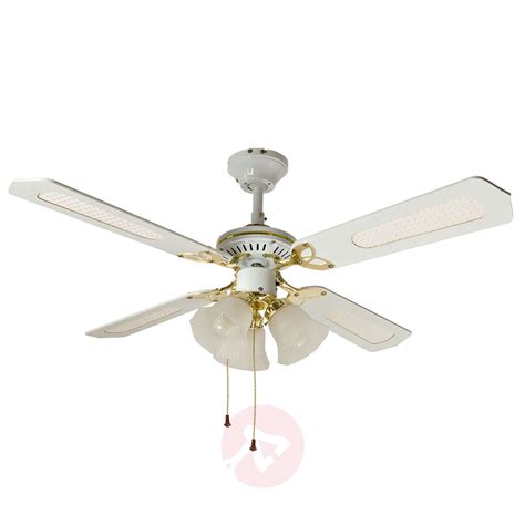 Determine the size of fan that you need by taking the square footage and height of the room in question into consideration. CALICE ceiling fan, 3-bulb - white | Lights.co.uk