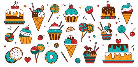 Confectionery And Desserts Stock Vector Illustration Of Caramel 76242045