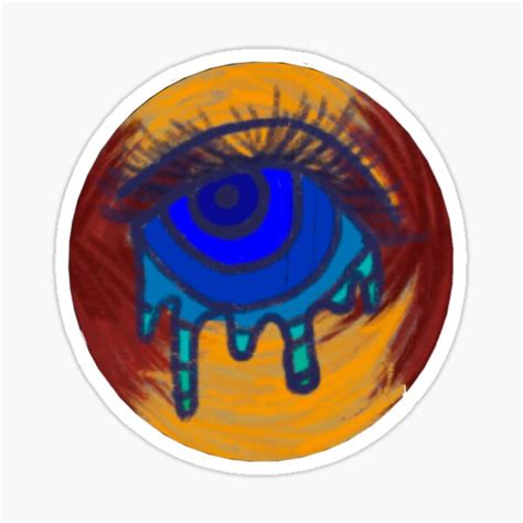 Drippy Eye Sticker By Ickiemickie Redbubble