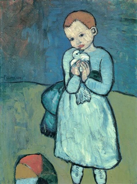 Pablo Picasso 1881 1973 Child With A Dove 1901 Oil On Canvas 73 X