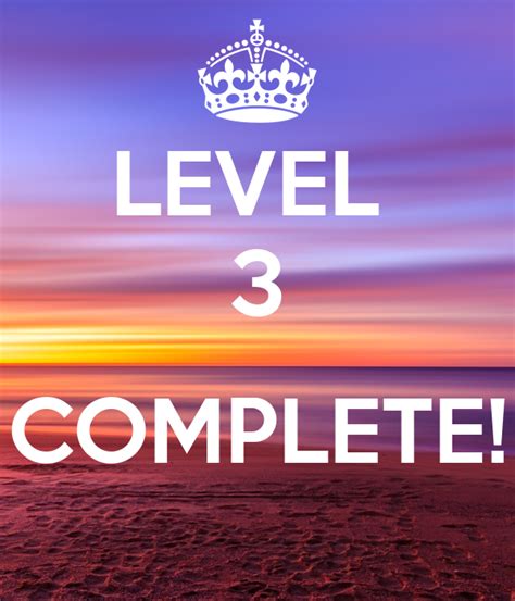 Level 3 Complete Poster Sandy Keep Calm O Matic