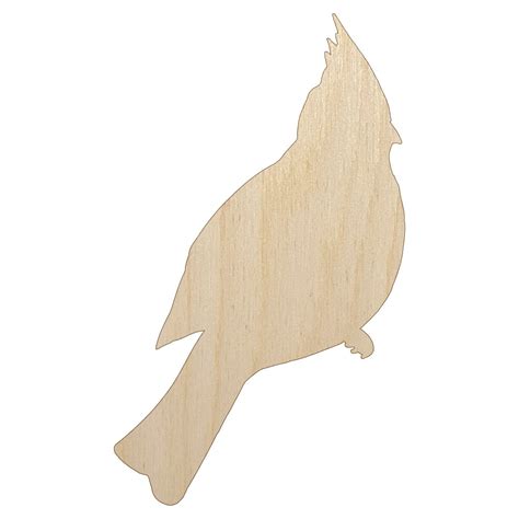 Cardinal Bird Solid Wood Shape Unfinished Piece Cutout Craft Diy