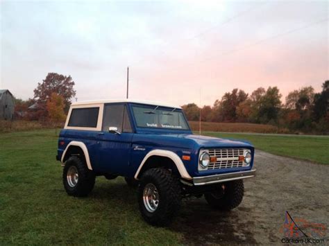 Freshly Rebuilt Classic 1974 Ford Bronco 4x4 Blue With White Hardtop