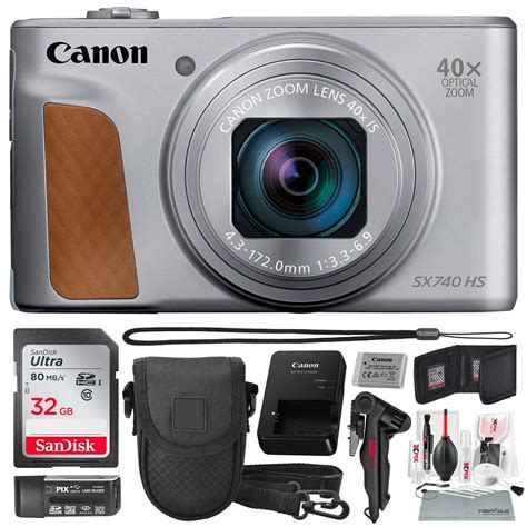 Canon Powershot Sx740 Hs Digital Camera Silver With With 32gb Card