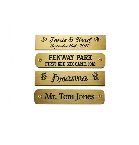 Engraved Solid Brass Plate Picture Frame Art Label Name Tag Etsy
