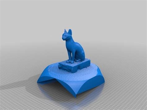 1919 cat stl file 3d models. Scan of Replica Egyptian Cat Statue free 3D Model 3D ...