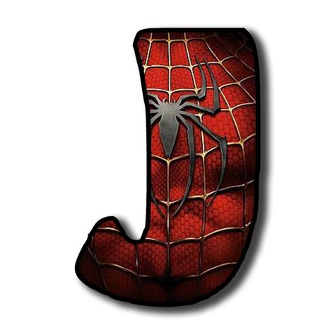 Buchstabe - Letter J | Imprimibles spiderman, Regalos de cumpleaños