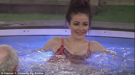 Cbb Ashley James And Jess Impiazzi Frolic In The Hot Tub Daily Mail Online
