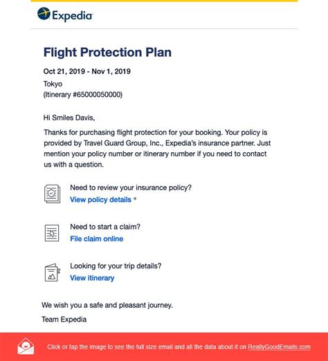 If you used expedia before, or any other site, which company did you use for insurance? @Expedia sent this email with the subject line: Your Travel Insurance Policy | Important details ...