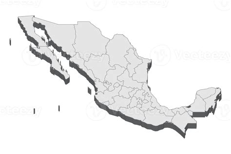 3d Karta Illustration Av Mexiko 12031277 Png