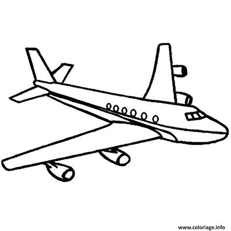 Coloriage avion airbus  JeColorie.com