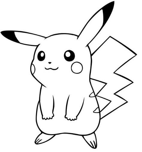 Pikachu Tierno Para Colorear Pikachu Drawing Pikachu Coloring Page