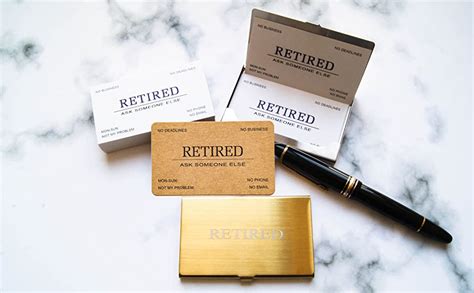 Rxbc2011 Retired Business Cards Kraft Paper Funny Retirement T Pack