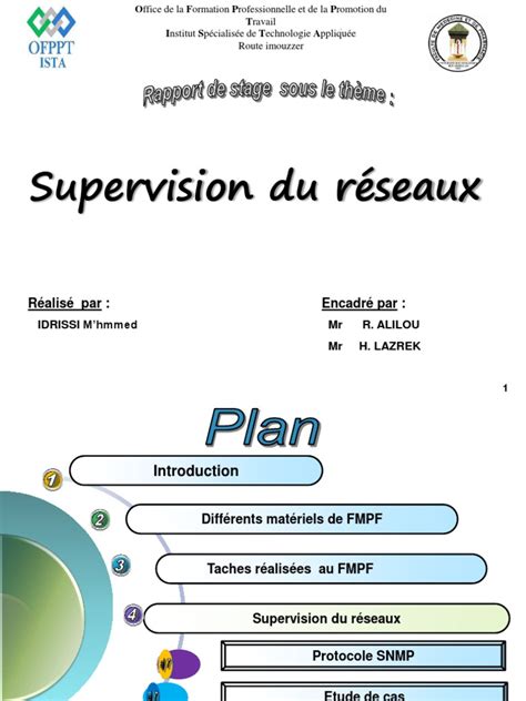 Présentation Rapport De Stage Supervision Protocoles Internet