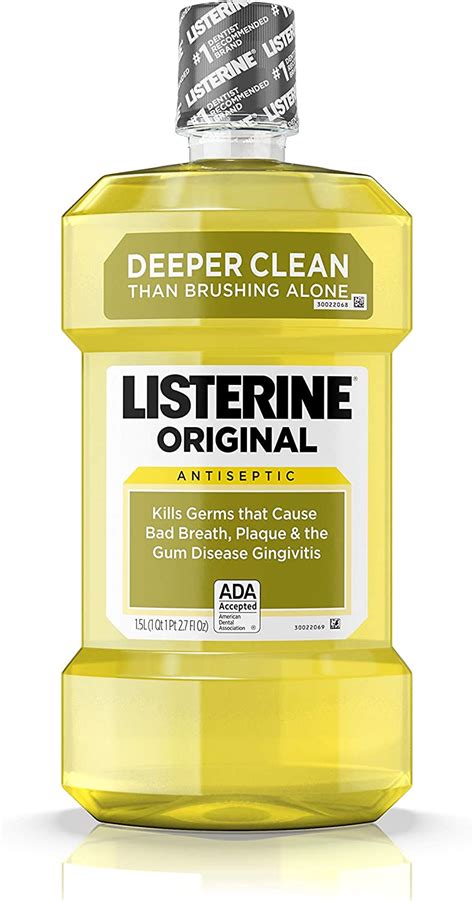 listerine original oral care antiseptic mouthwash with germ killing formula to